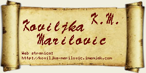 Koviljka Marilović vizit kartica
